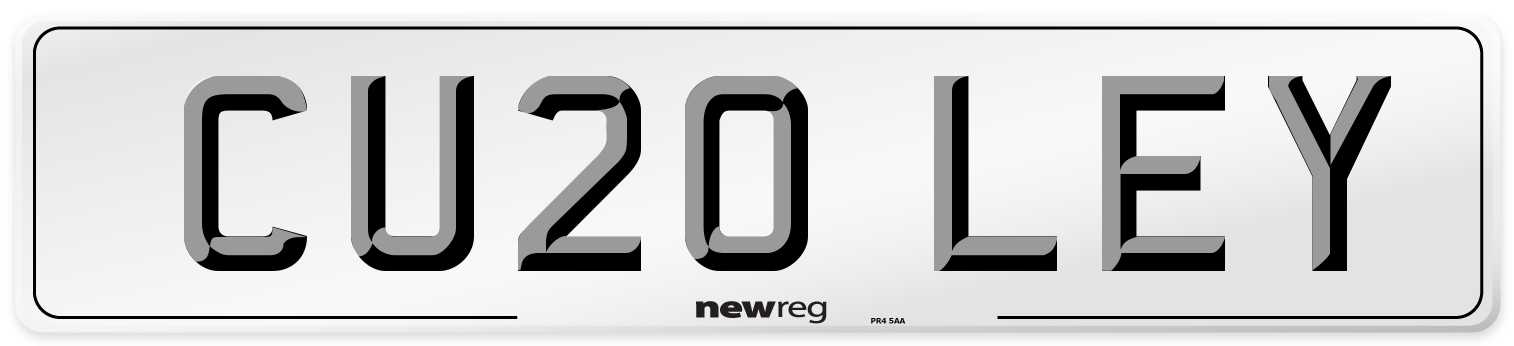 CU20 LEY Number Plate from New Reg